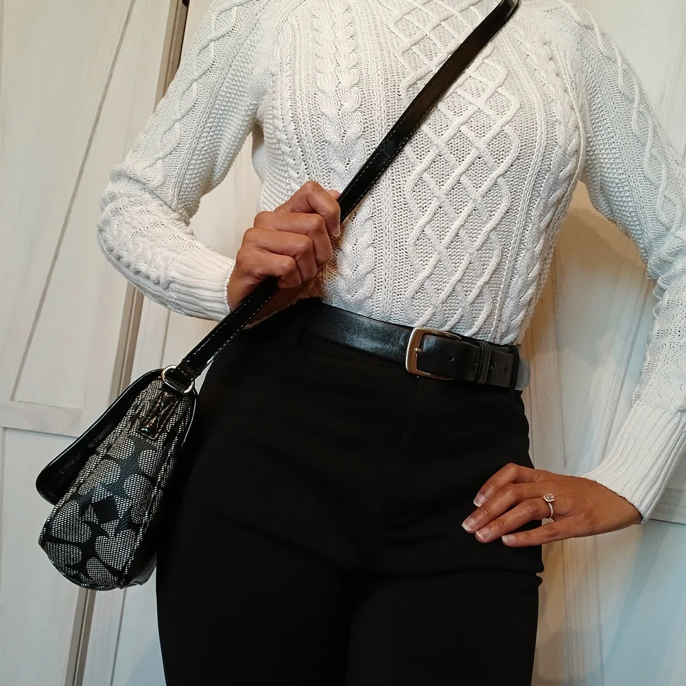 Kate Spade Pebbled Leather "Ace Of Spades" Monogram Adjustable Crossbody Bag - Picture 4 of 10